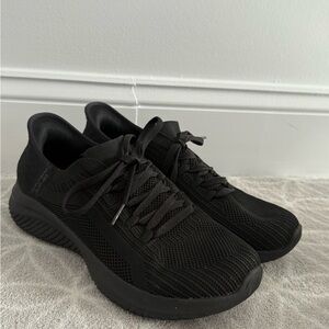 Skechers Black Slip-On Sneakers